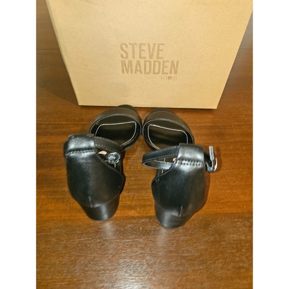 Steve Madden Girls Black Shoes Carrson Sandal Size 5 New in box - Picture 4 of 9